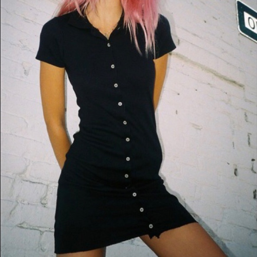 Black button up dress NWOT
